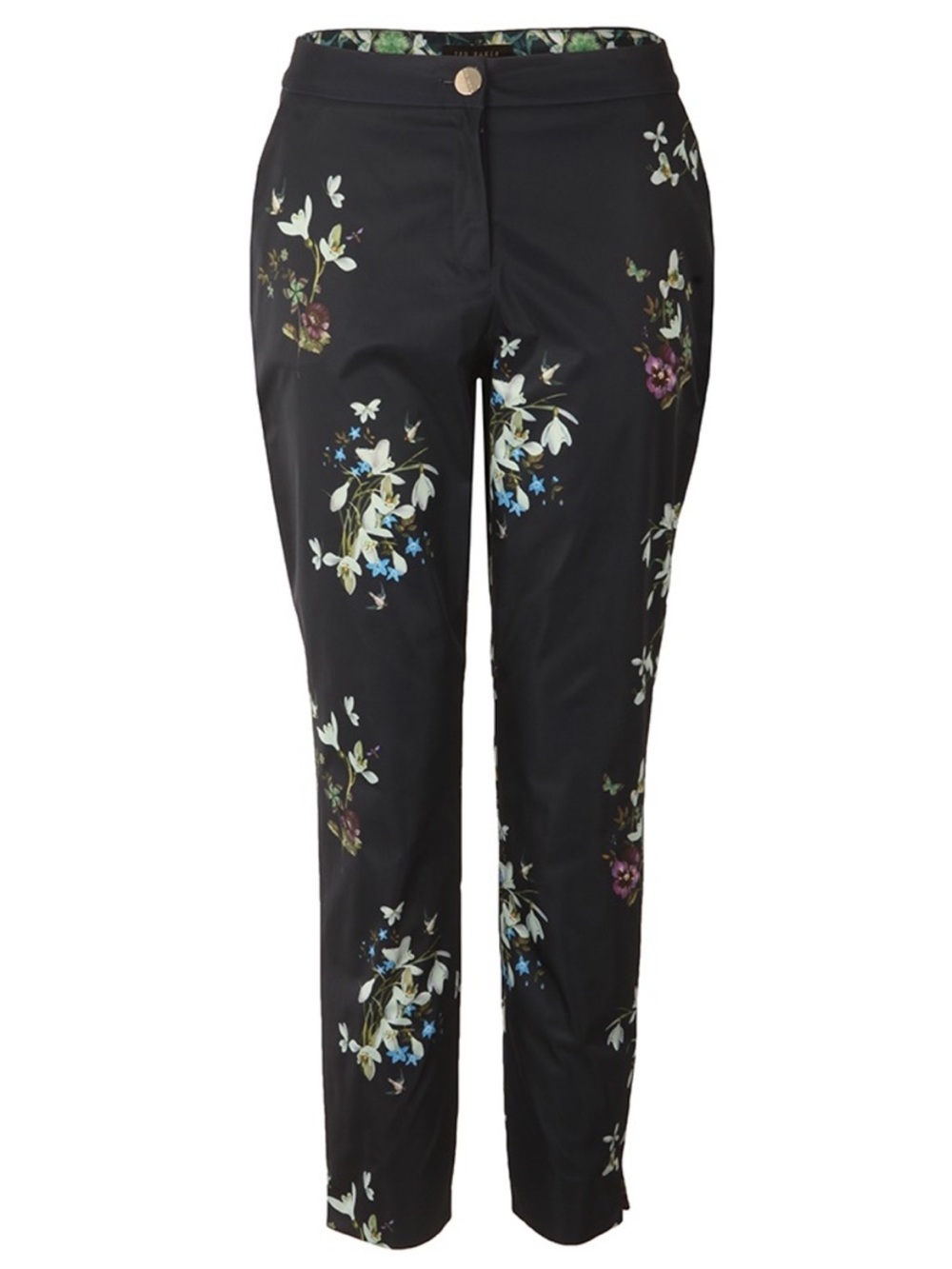 Ted Baker Navy Blue Elopia Entangled Enchantment Floral Trouser Pants